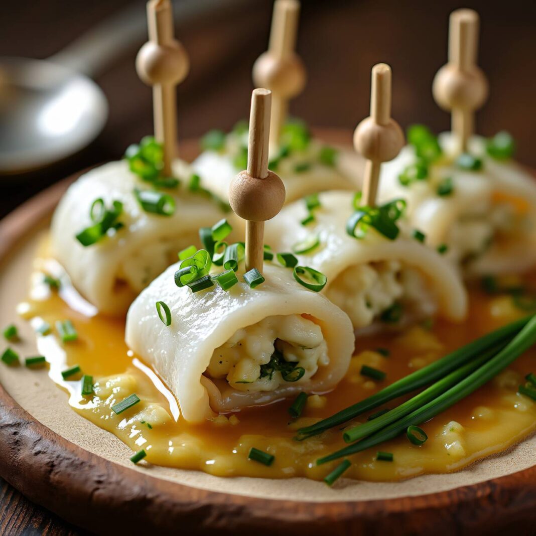 Fischröllchen mit Frischkäse-Schnittlauch-Füllung Rezept Fischröllchen mit Frischkäse-Schnittlauch-Füllung Rezept