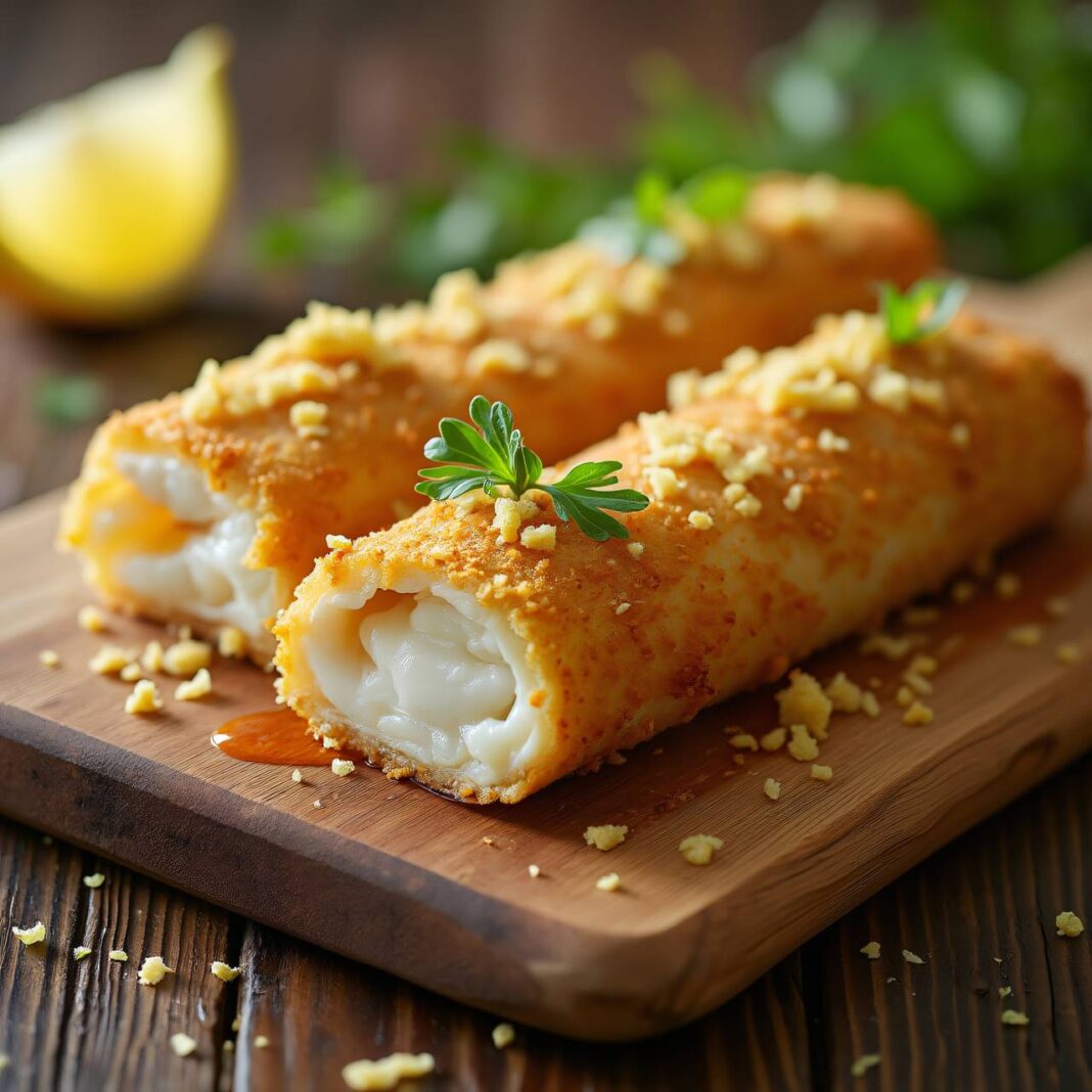 Fischröllchen mit Ingwerkruste Rezept Fischröllchen mit Ingwerkruste Rezept