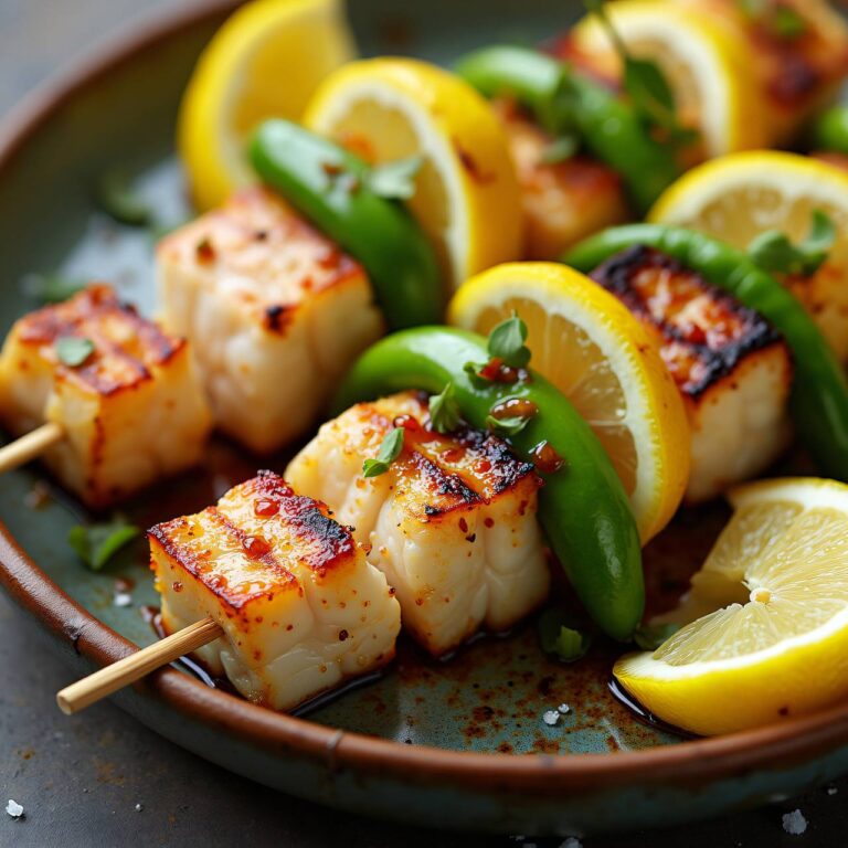 Fischspieße vom Grill mit Zitronen-Pfeffer-Marinade Rezept