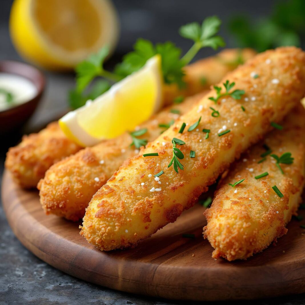 Fischstäbchen in Käsekruste Rezept Fischstäbchen in Käsekruste Rezept