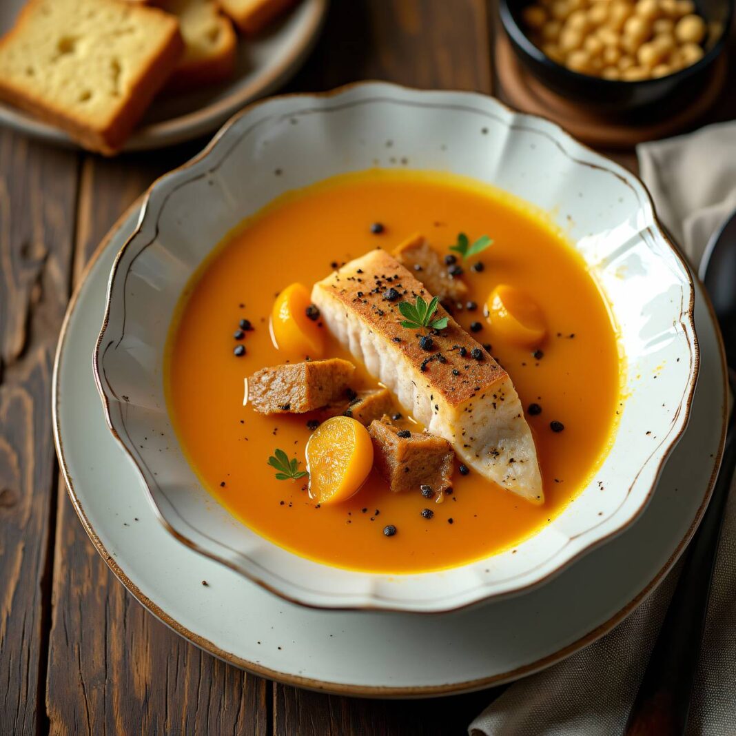 Fischsuppe mit Lebkuchen Rezept Fischsuppe mit Lebkuchen Rezept