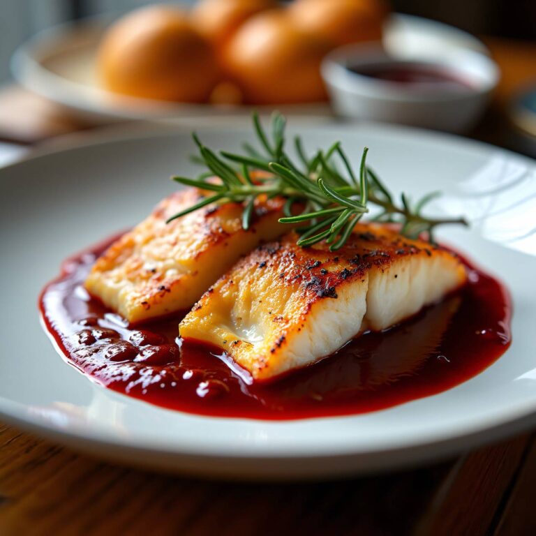 Fish with Red Wine Sauce Rezept