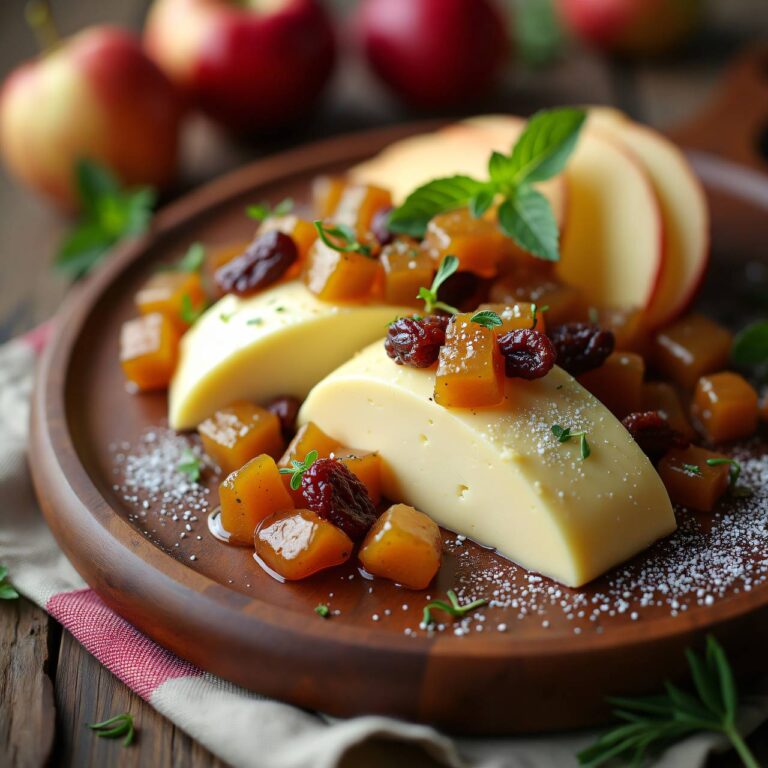 Fladen mit Apfel-Rosinen-Confit Rezept