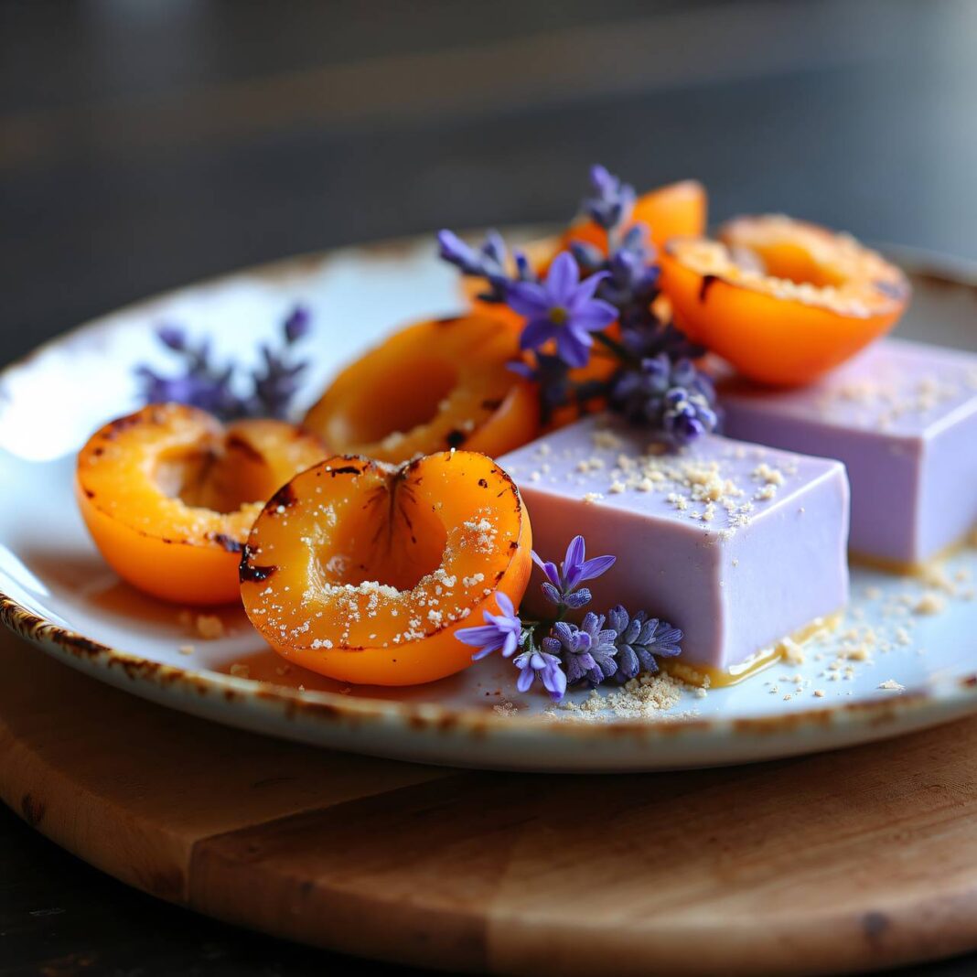 Flambierte Grill-Aprikosen zu Parfait Rezept Flambierte Grill-Aprikosen zu Parfait Rezept