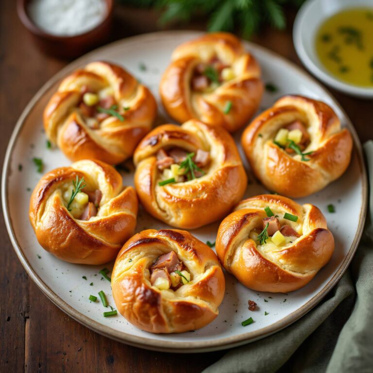 Flammkuchen-Croissants Rezept