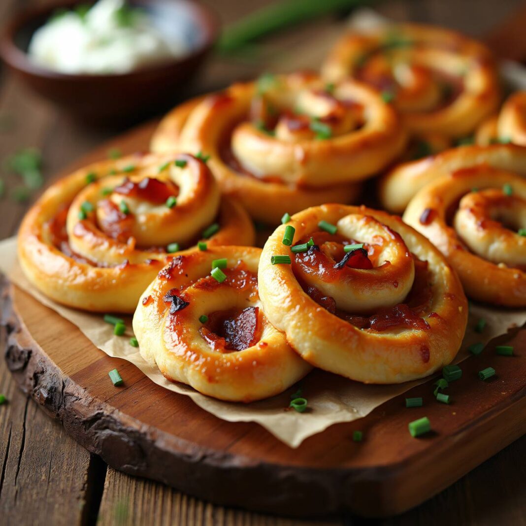 Flammkuchen-Schnecken Rezept Flammkuchen-Schnecken Rezept