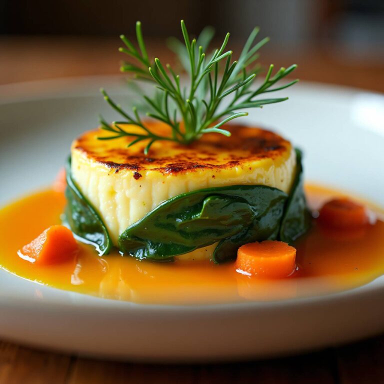 Flan im Wirzmantel auf Karottensauce Rezept