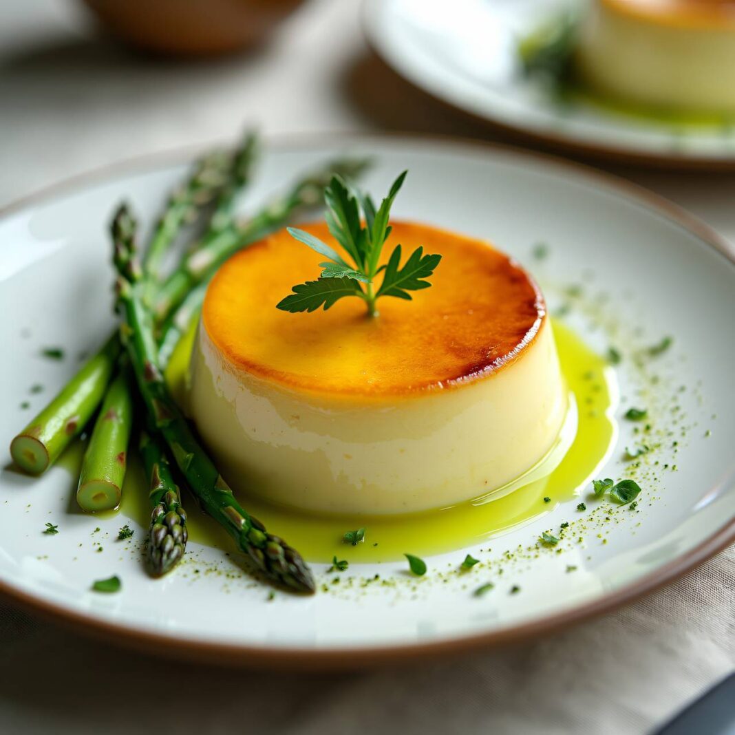 Flan mit Spargelsalat Rezept Flan mit Spargelsalat Rezept