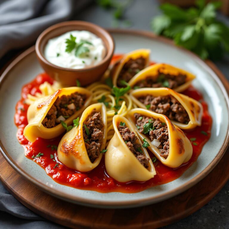 Fleischbeutelchen mit Paprikabutter Rezept