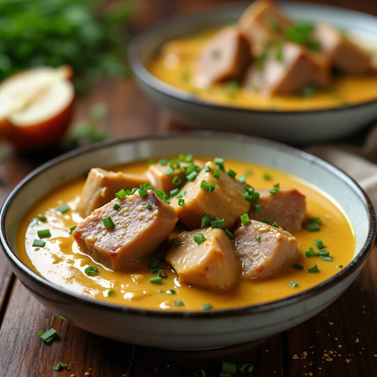 Fleischragout an Senfsauce Rezept