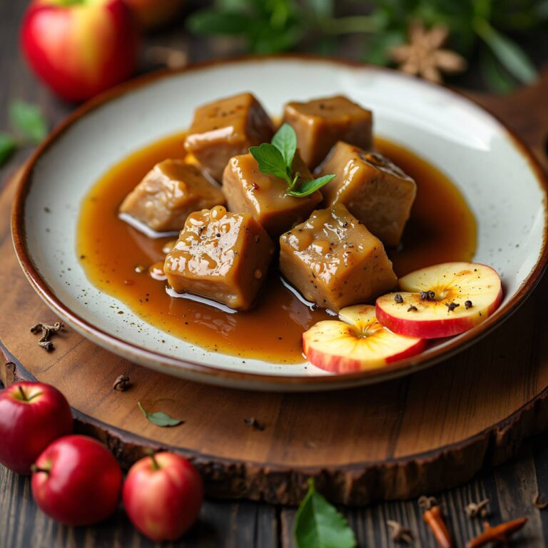 Fleischragout in Apfelsauce Rezept