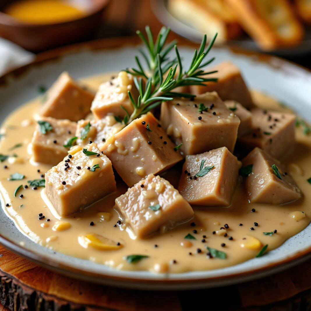 Fleischragout mit heller Rosmarinsauce Rezept Fleischragout mit heller Rosmarinsauce Rezept