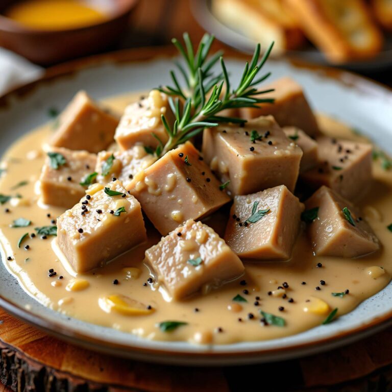 Fleischragout mit heller Rosmarinsauce Rezept