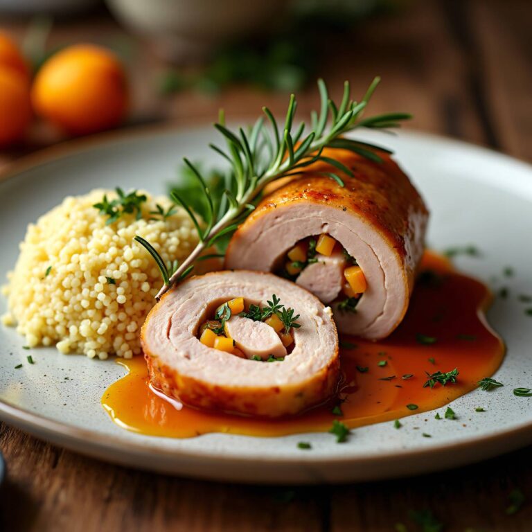 Fleischrollbraten mit Aprikosen Rezept