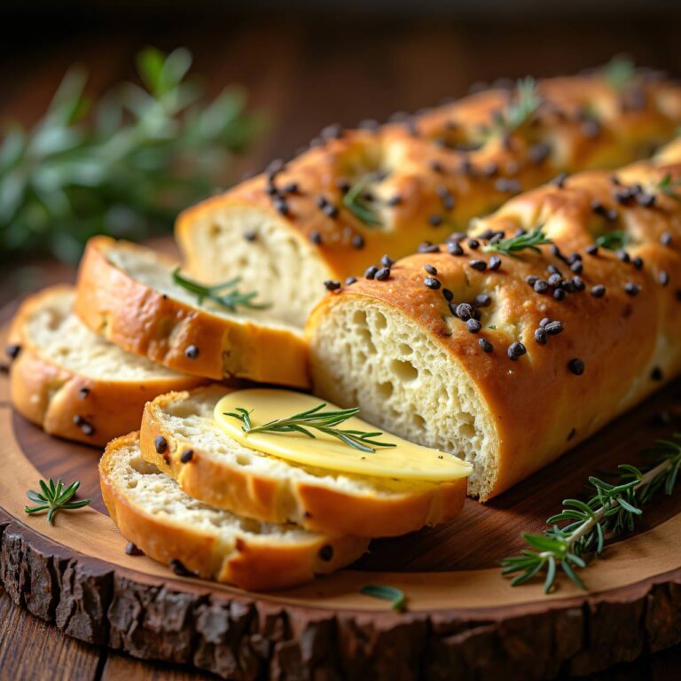Focaccia mit Kümmel und Käse Rezept