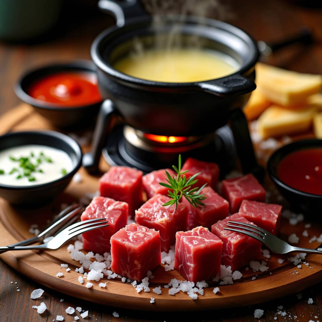 Fondue bourguignonne Rezept Fondue bourguignonne Rezept