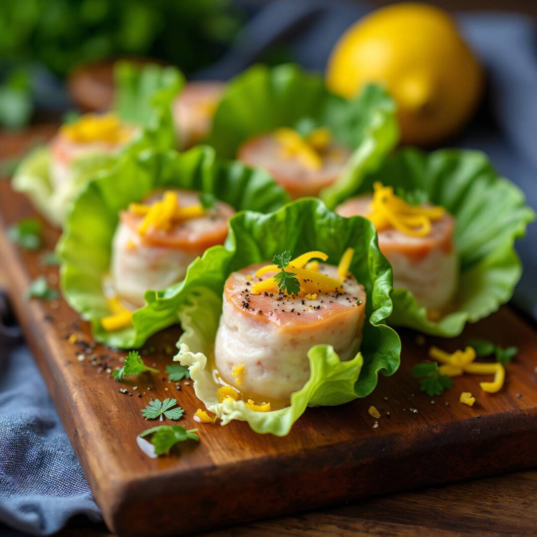 Forellen-Lattich-Röllchen Rezept Forellen-Lattich-Röllchen Rezept