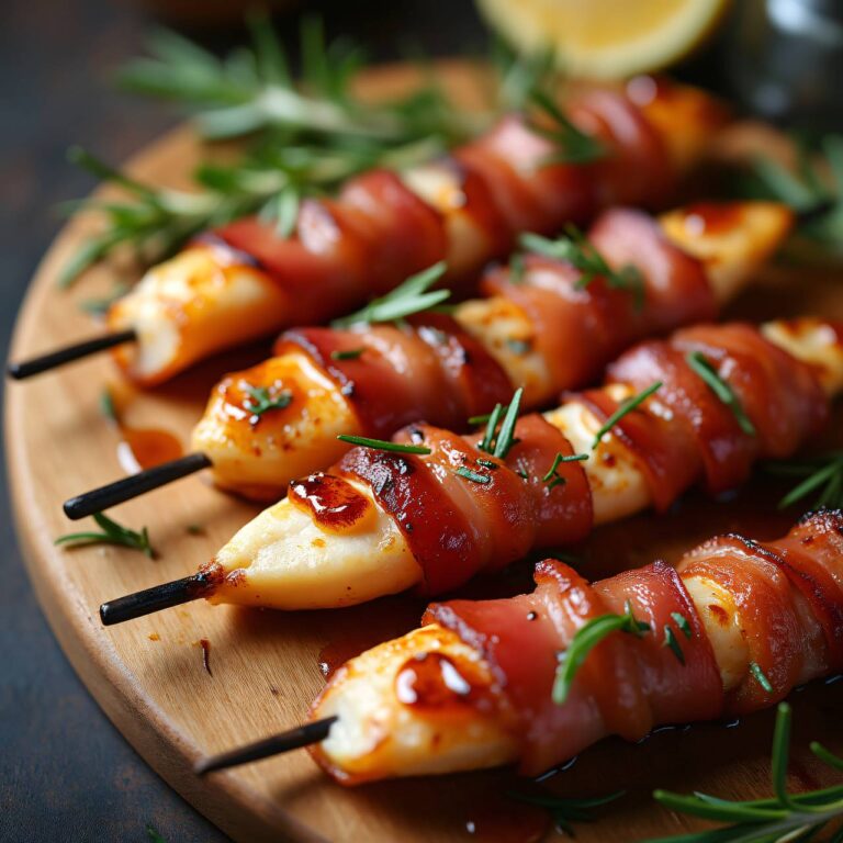 Forellen-Spieße mit Speck Rezept