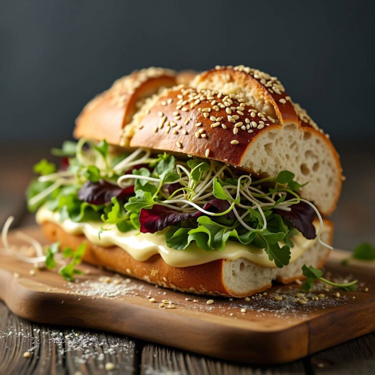 Frischkäse-Brötchen mit Sprossen Rezept