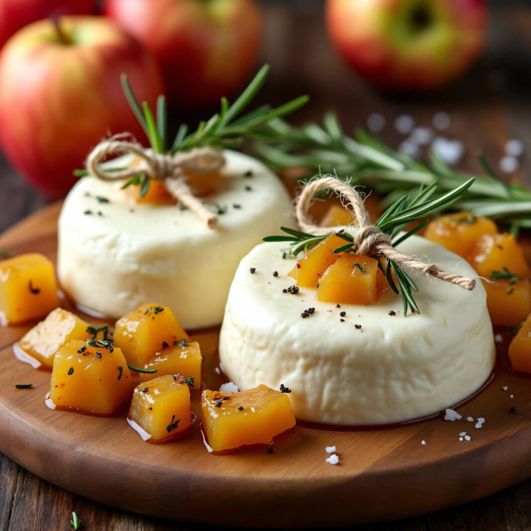 Frischkäse mit Apfelkompott Rezept Frischkäse mit Apfelkompott Rezept