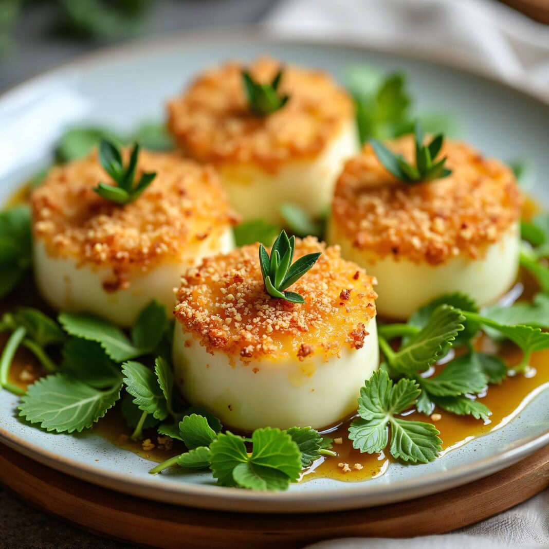 Frischkäseköpfchen auf Kresse Rezept Frischkäseköpfchen auf Kresse Rezept