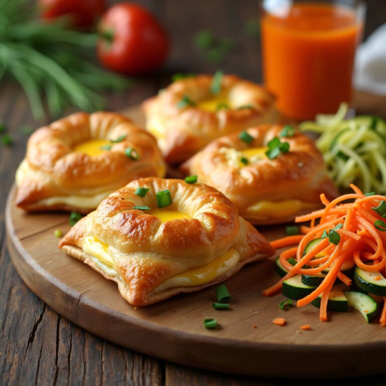Frischkäsepäckli mit Salat Rezept