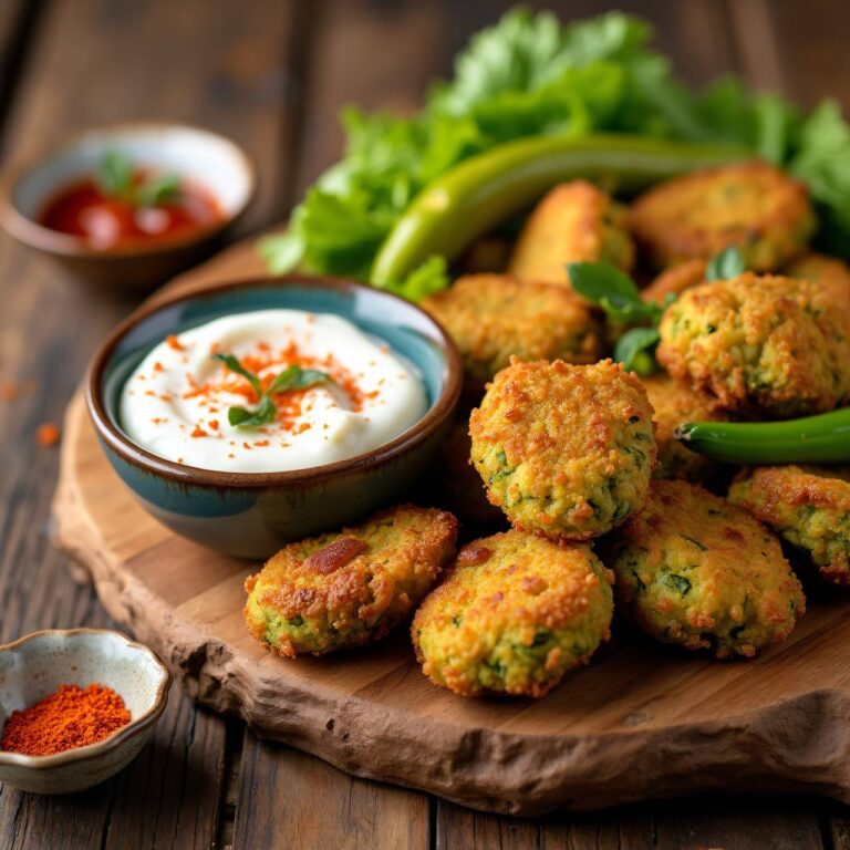 Frittiertes Gemüse mit Joghurtsauce Rezept