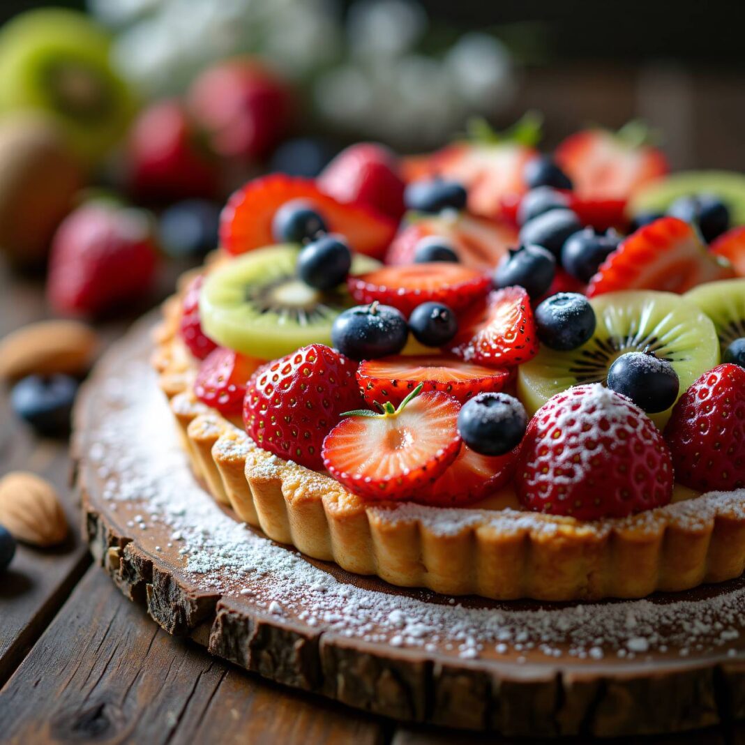 Früchte-Tarte mit Mandelmürbeteig Rezept Früchte-Tarte mit Mandelmürbeteig Rezept