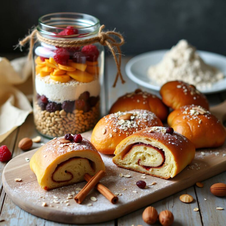 Früchtebrötchen (Backmischung im Glas) Rezept