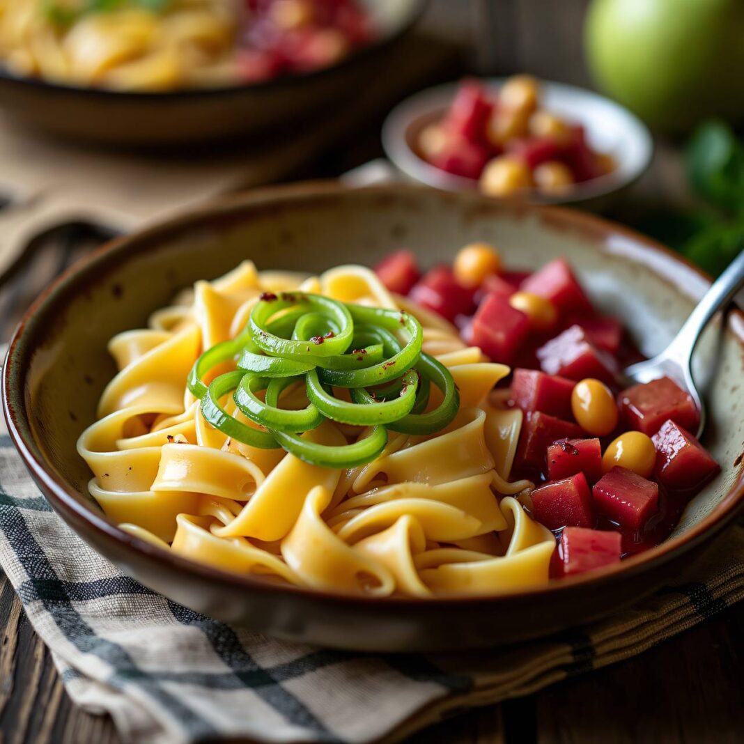 Frühlings-Makronen mit Rhabarber-Apfel-Kompott Rezept Frühlings-Makronen mit Rhabarber-Apfel-Kompott Rezept
