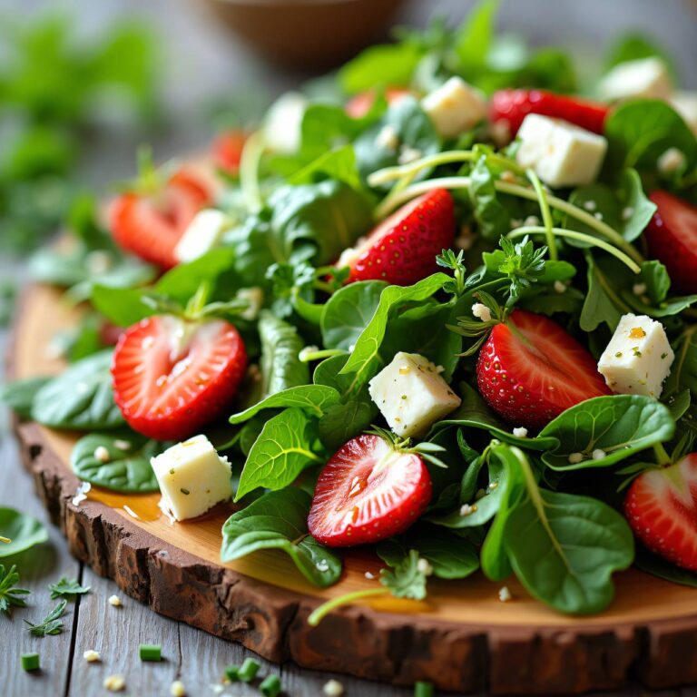Frühlingssalat mit Erdbeeren an Honig-Zitronen-Dressing Rezept