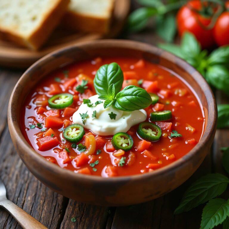 Gazpacho mit Hüttenkäse Rezept