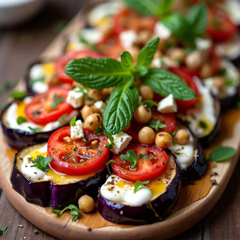 Gebackene Auberginen mit Feta Rezept