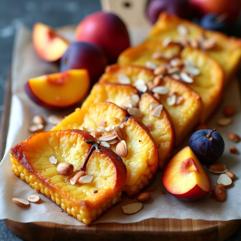Gebackene Maisschnitten mit Früchten Rezept