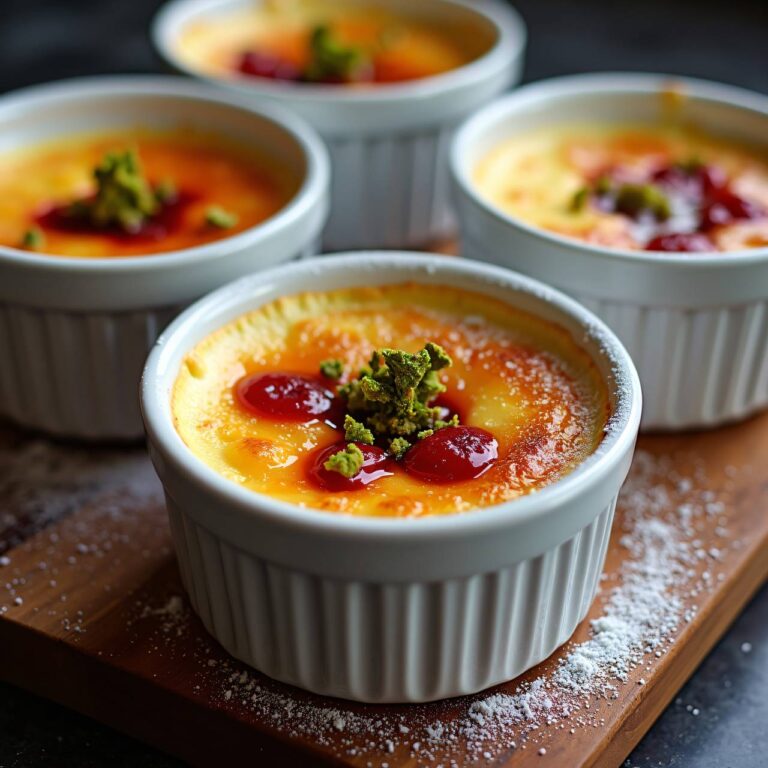 Gebackene Ricotta-Kirschen-Flans Rezept