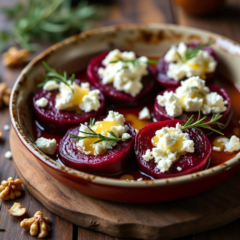 Gebackene rote Bete mit Feta Rezept