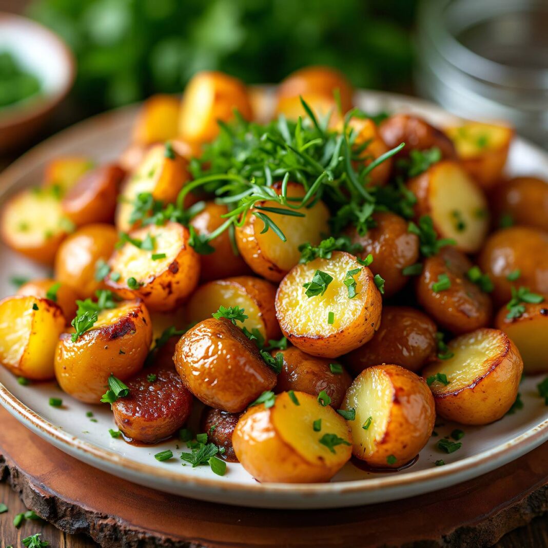 Gebratene neue Kartoffeln mit Kräutern Rezept Gebratene neue Kartoffeln mit Kräutern Rezept