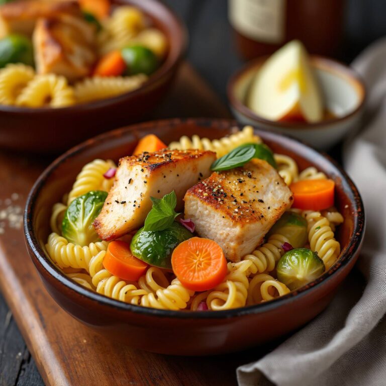 Gebratene Nudeln mit Hörnchenform Rezept