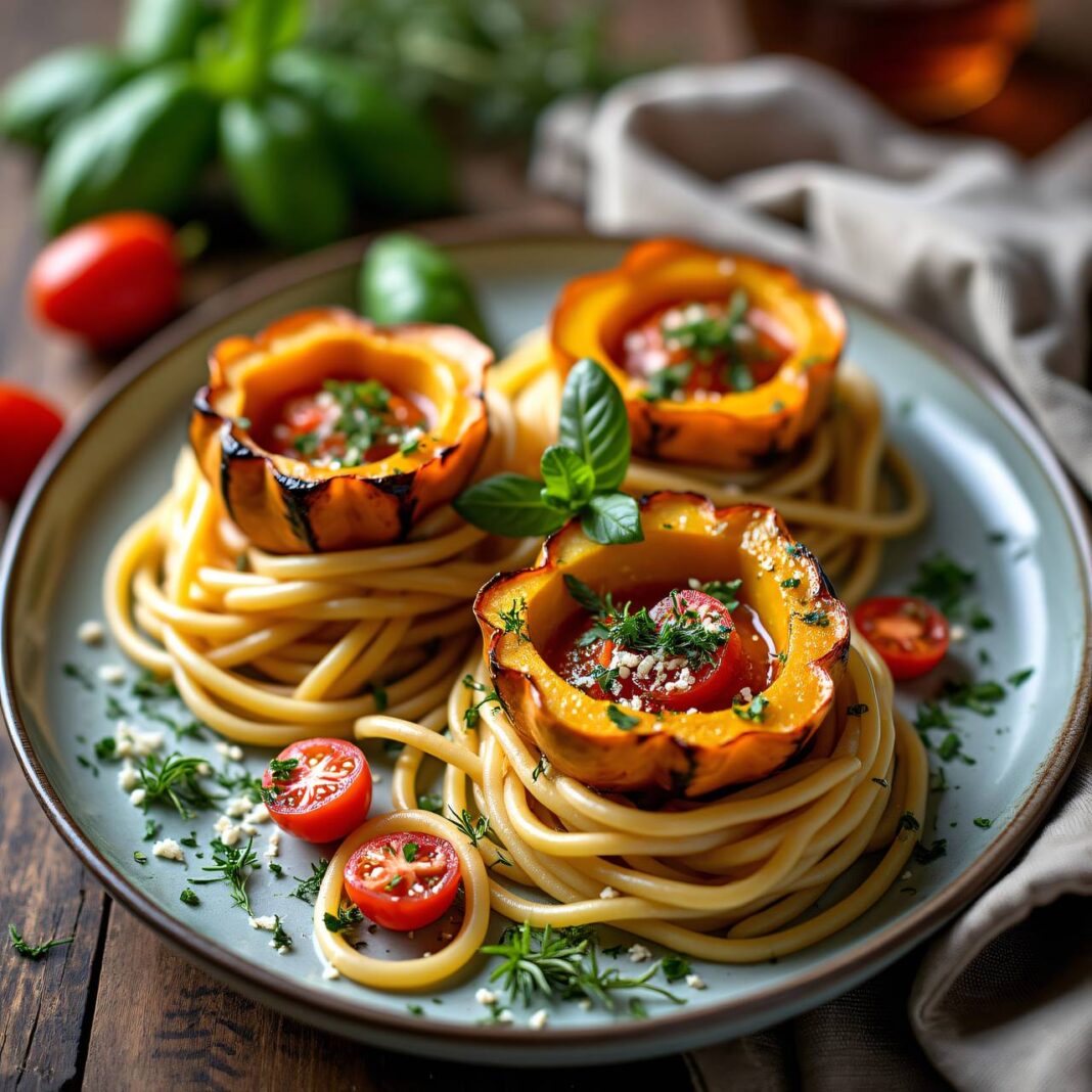 Gebratene Rondini im Kräuter-Nudel-Nest Rezept Gebratene Rondini im Kräuter-Nudel-Nest Rezept