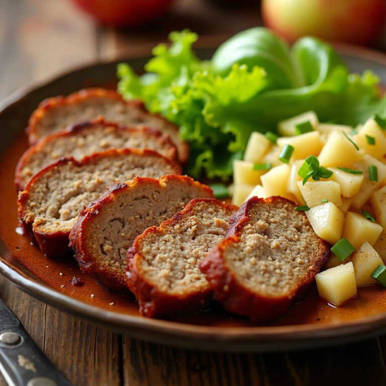Gebratener Fleischkäse mit Sahne-Lattich Rezept