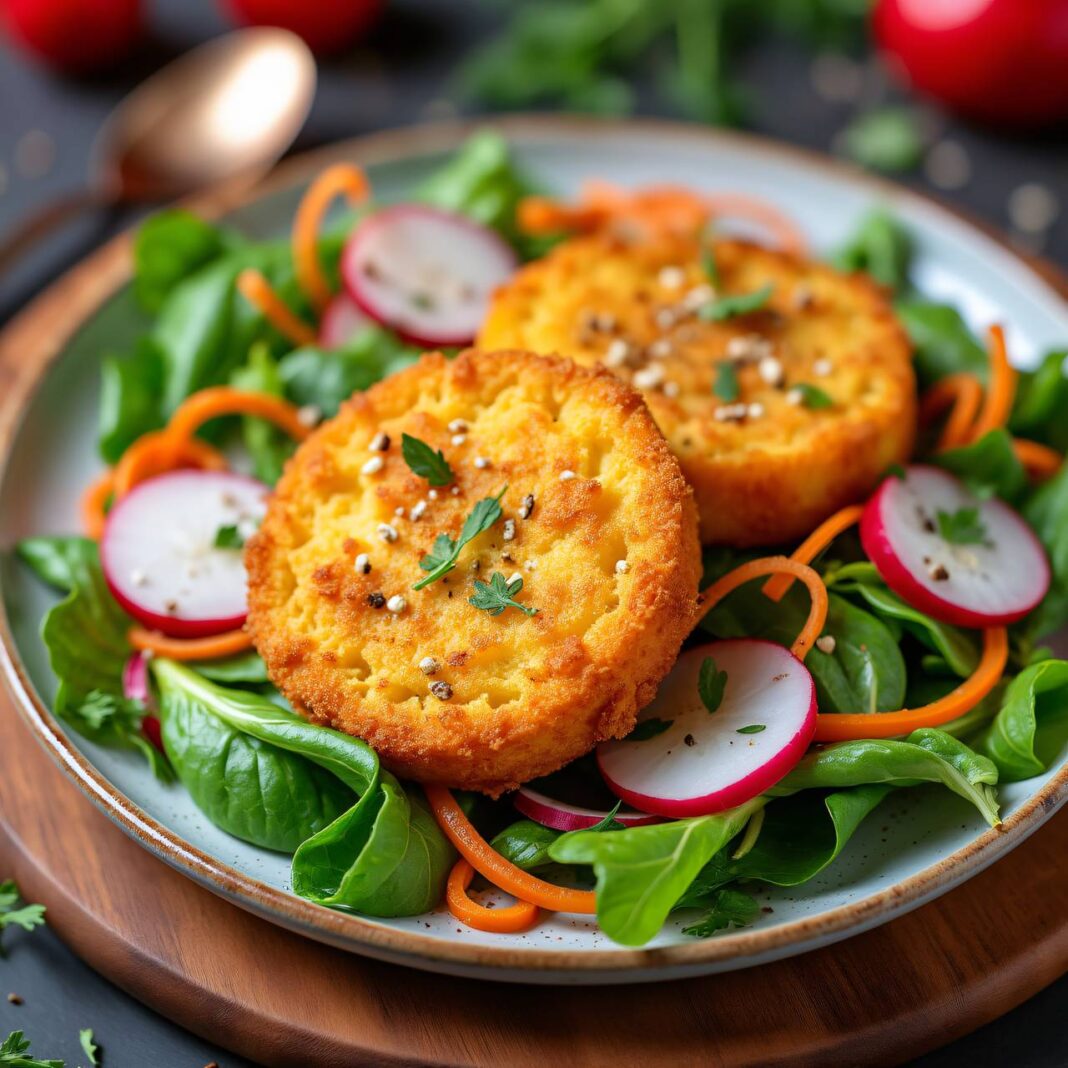 Gebratener Käse auf Salat Rezept Gebratener Käse auf Salat Rezept