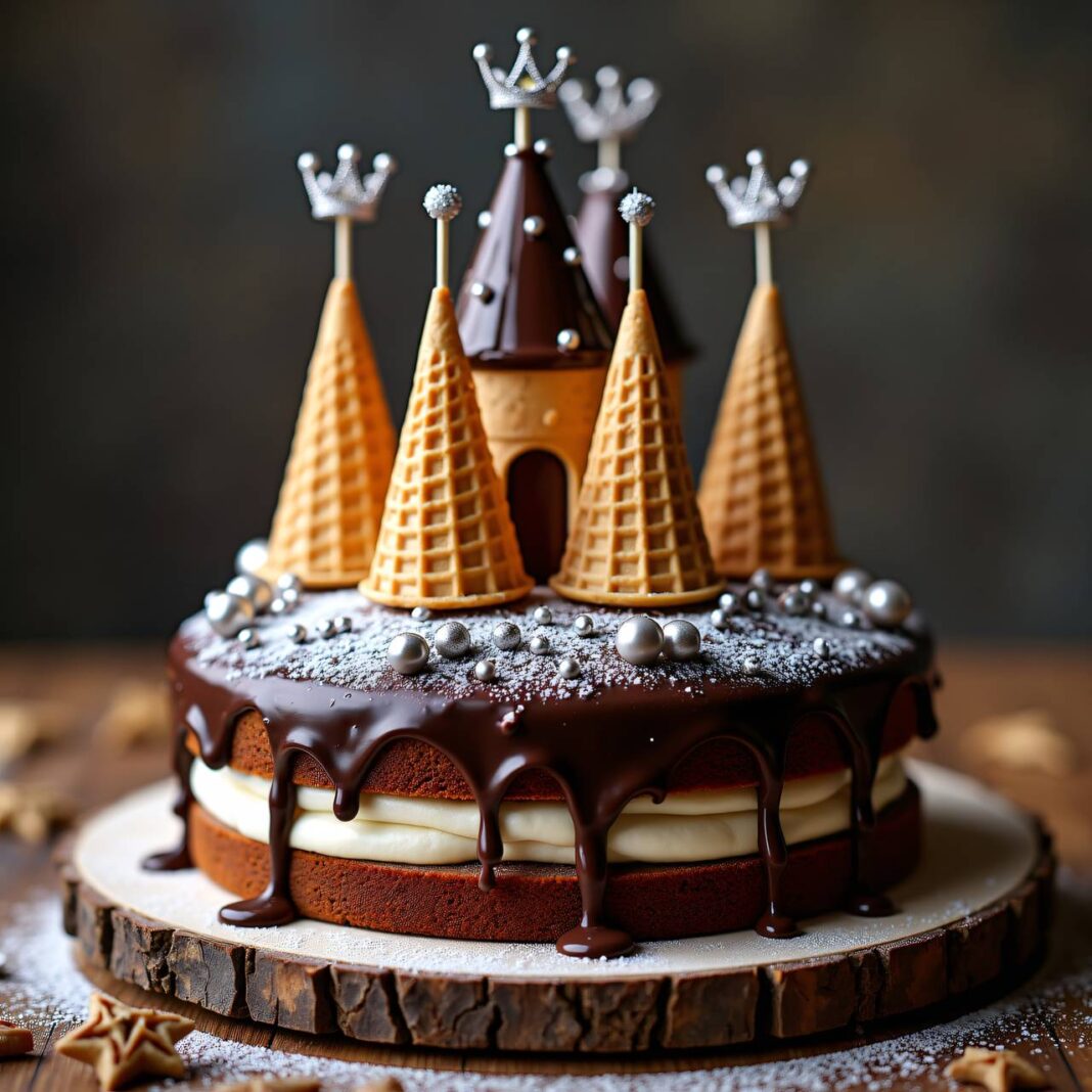 Geburtstagstorte mit Schlossmotiv Rezept Geburtstagstorte mit Schlossmotiv Rezept