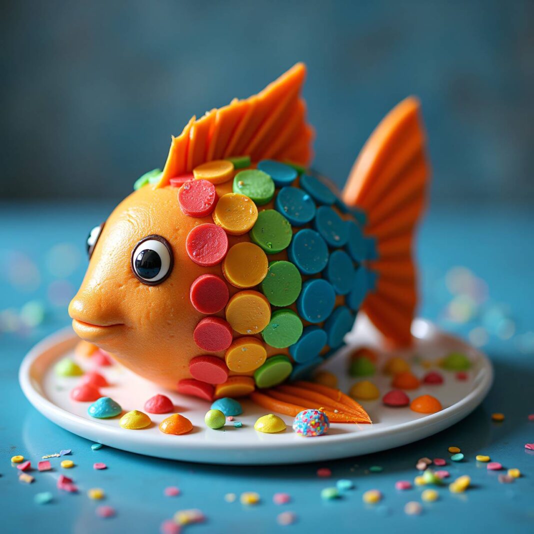 Geburtstagstorte Regenbogenfisch Rezept Geburtstagstorte Regenbogenfisch Rezept