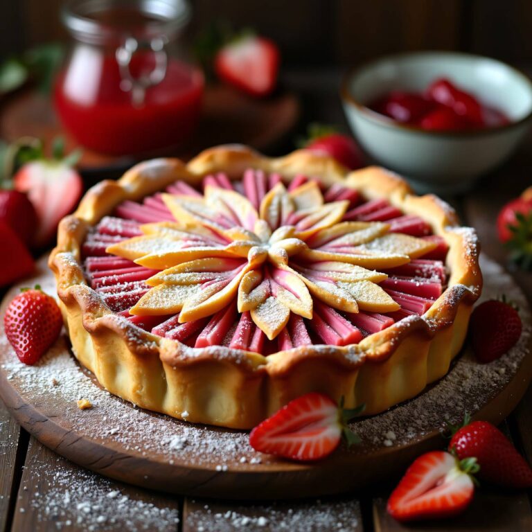 Gedeckter Rhabarberkuchen Rezept