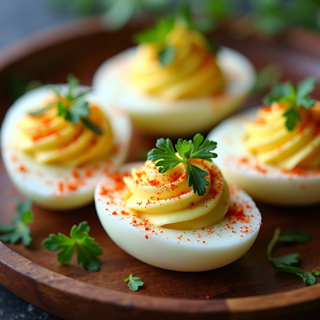 Gefüllte Eier mit leichter Mayonnaise Rezept Gefüllte Eier mit leichter Mayonnaise Rezept