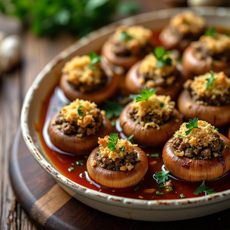 Gefüllte Hackfleisch-Champignons Rezept
