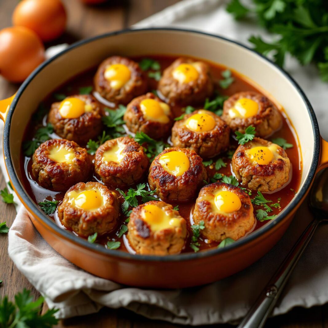 Gefüllte Hackkugeln mit Käse Rezept Gefüllte Hackkugeln mit Käse Rezept