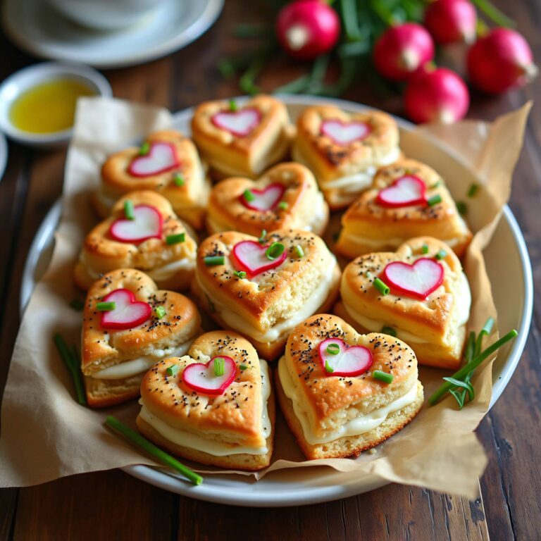Gefüllte Herz-Scones Rezept