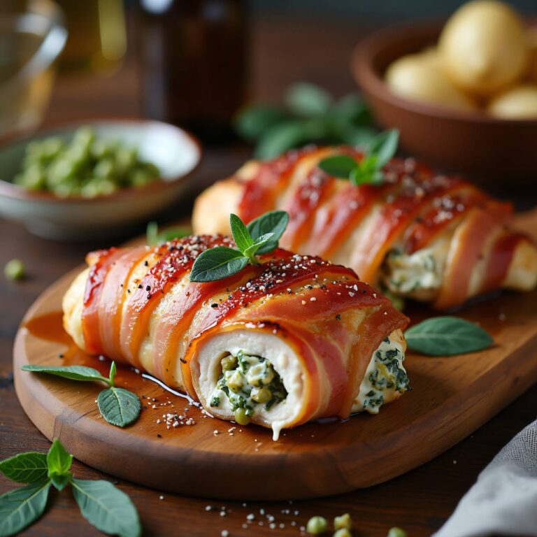 Gefüllte Hühnerbrust mit Kräuter-Frischkäse Rezept