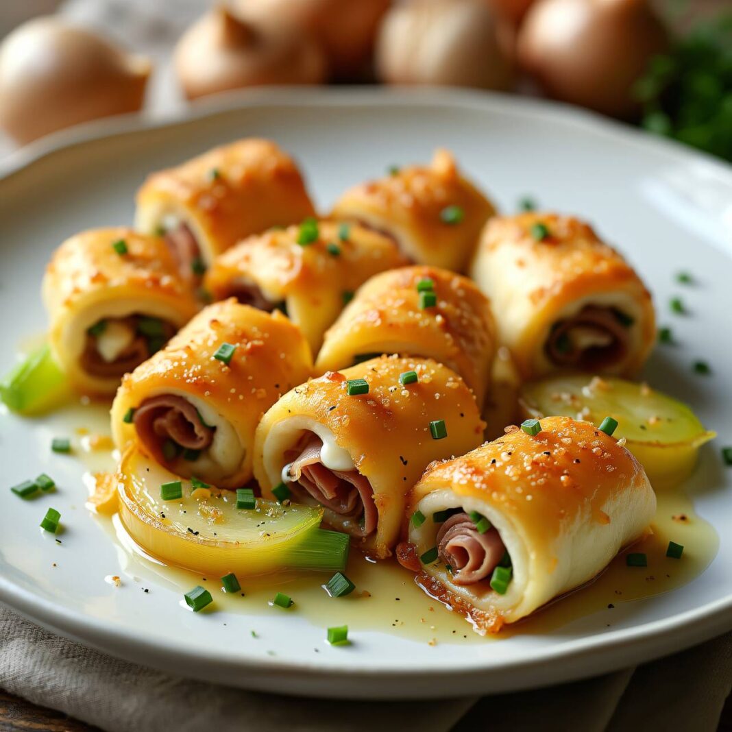 Gefüllte Kalbsröllchen im Käse-Mantel Rezept Gefüllte Kalbsröllchen im Käse-Mantel Rezept